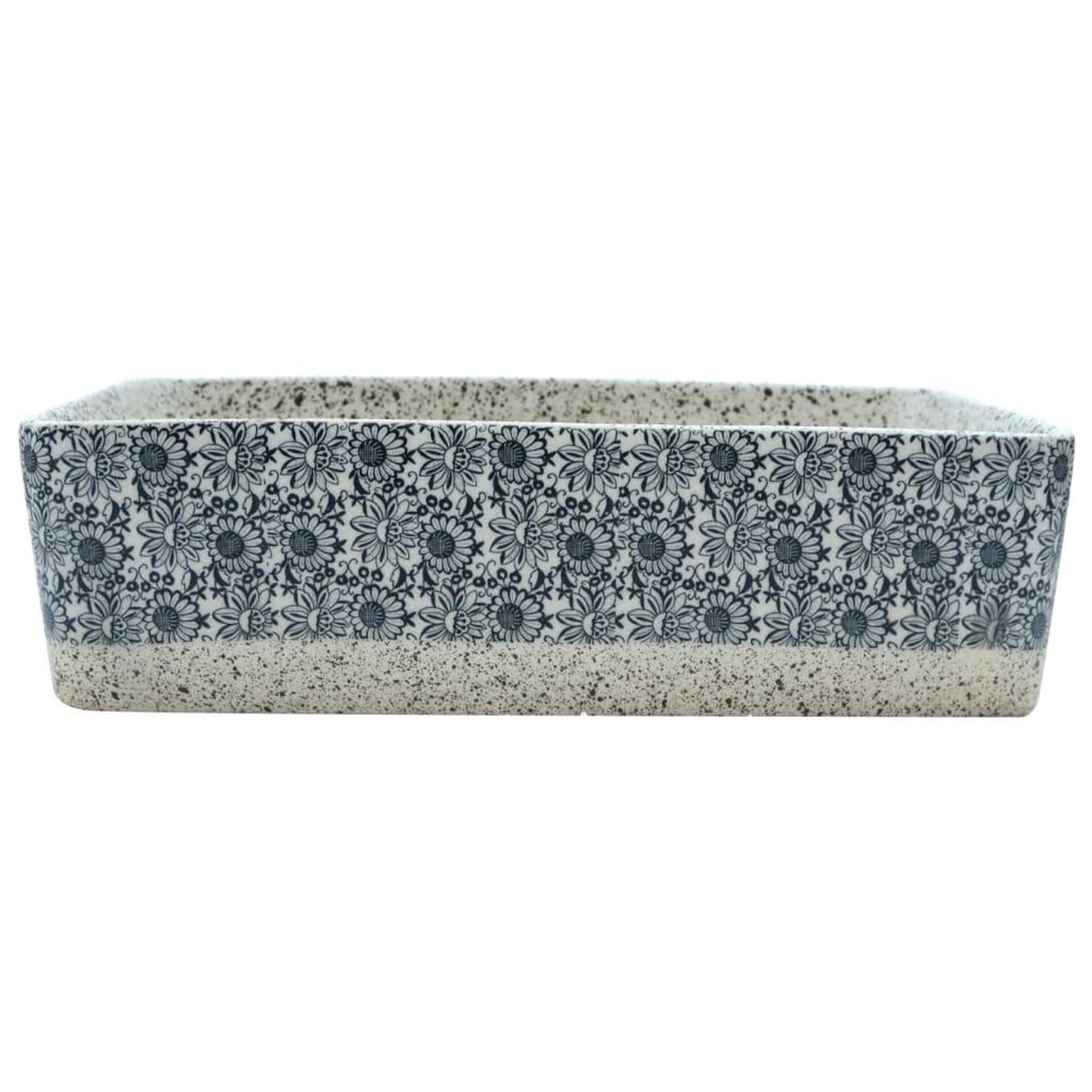 Voir la diapositive 3 : VIDAXL Vasque a poser gris/bleu rectangulaire 46x35,5x13 cm ceramique