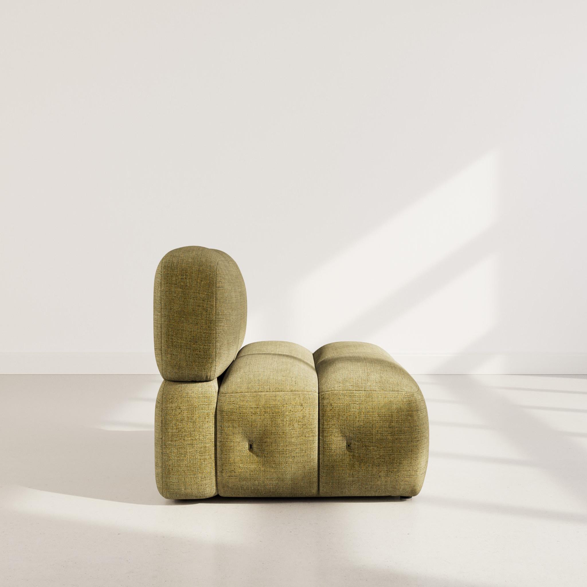Voir la diapositive 6 : LISA DESIGN Grace - module d'assise en velours texturé