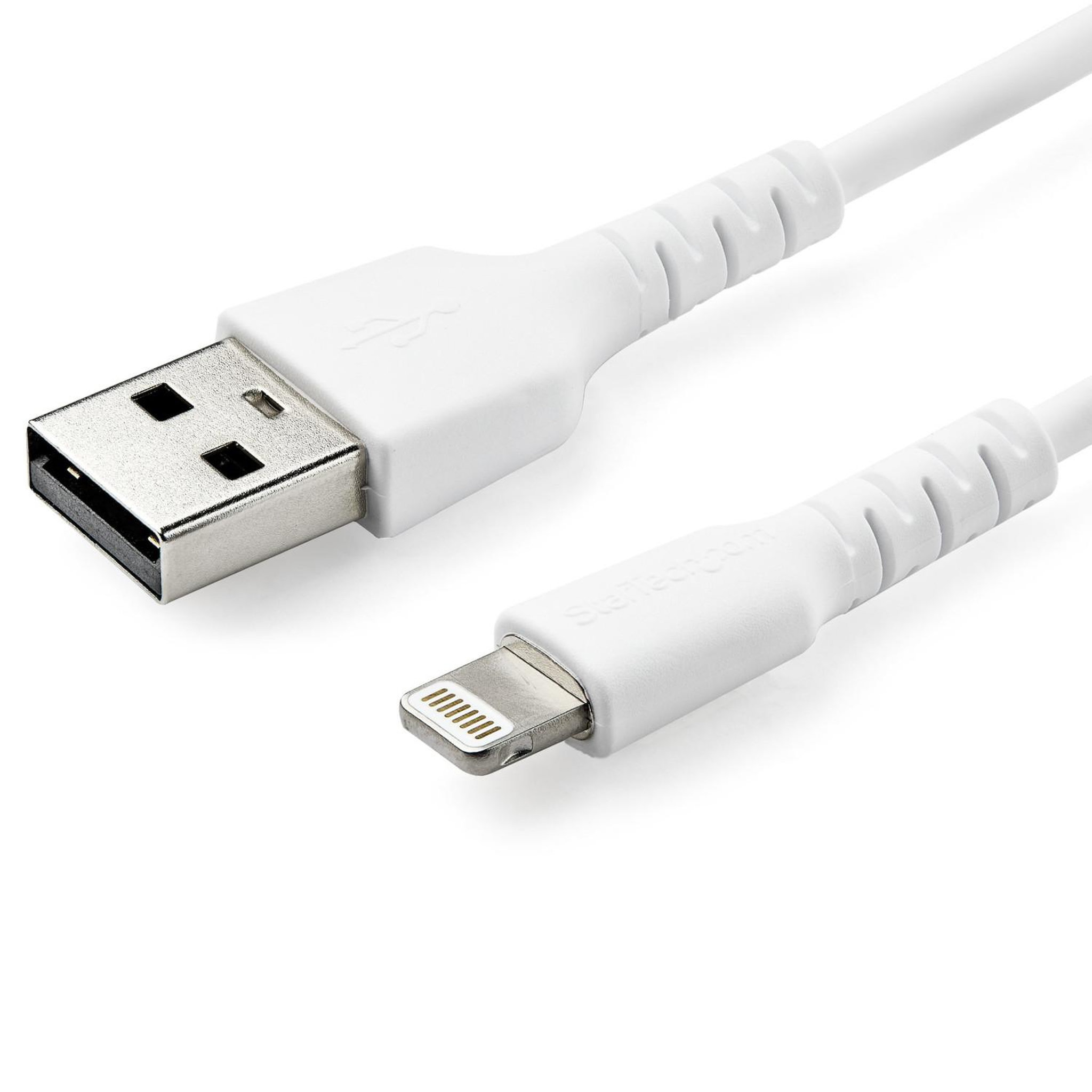 Voir la diapositive 2 : Startech Startech.com câble usb-a vers lightning blanc robuste 2m - câble de charge/synchronisation de type a vers lightning en fibre aramide - ipad/iphone 12 - certifié apple mfi