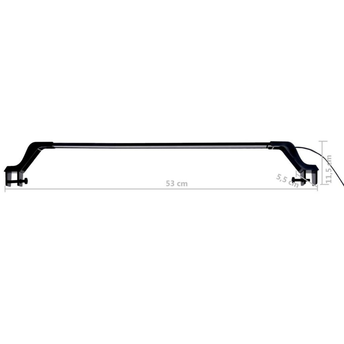 VIDAXL Lampe a LED d'aquarium avec pinces 55-70 cm Bleu et blanc