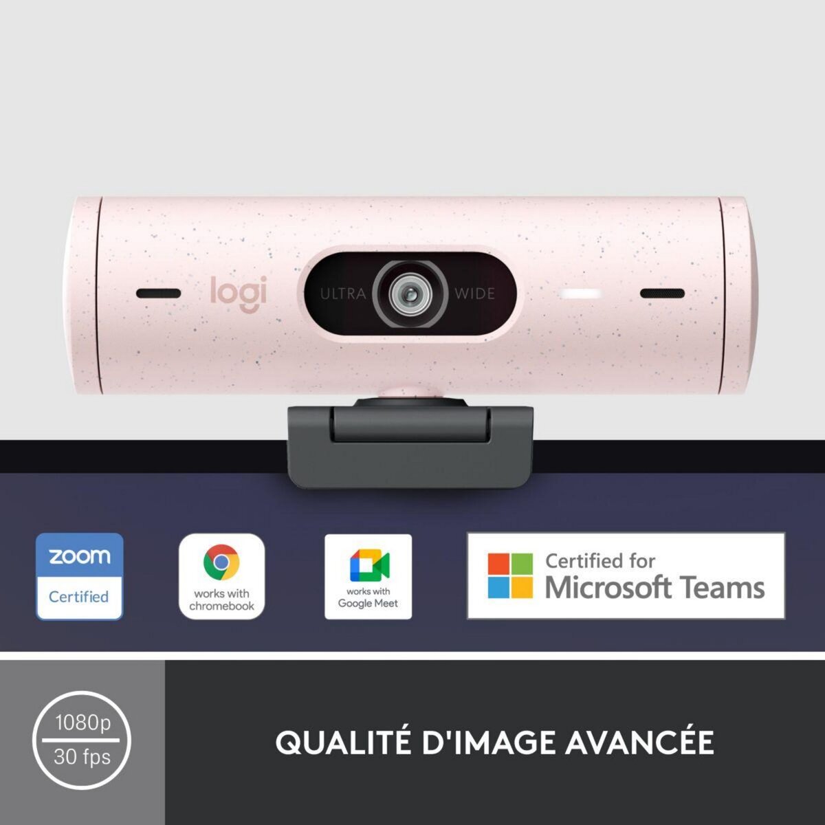 Logitech Webcam Brio 500 HD Rose