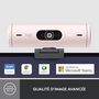 Voir la diapositive 2 : Logitech Webcam Brio 500 HD Rose