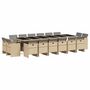 Voir la diapositive 2 : VIDAXL Ensemble a manger de jardin et coussins 17 pcs melange beige