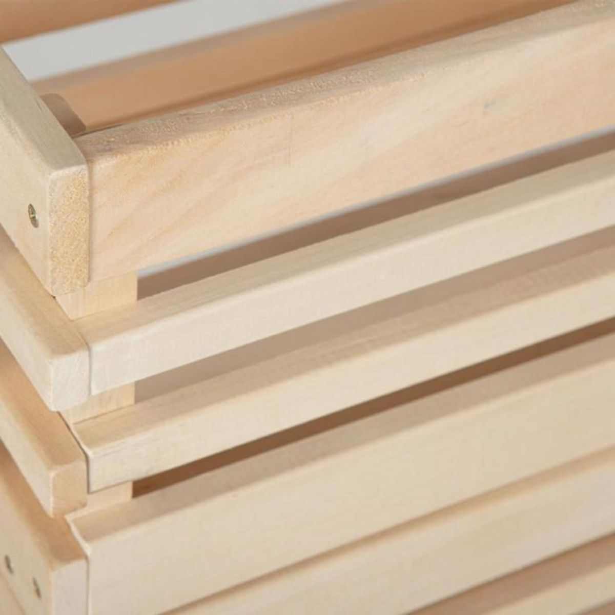 Paris Prix Desserte 3 Cageots en Bois  Vegetable  79cm Naturel