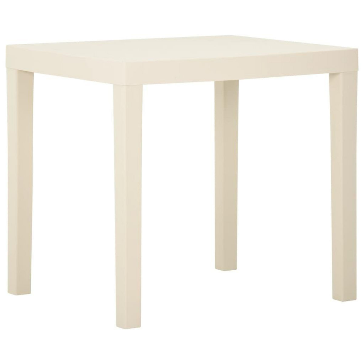 VIDAXL Table de jardin Blanc 79x65x72 cm Plastique