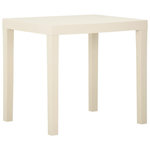 VIDAXL Table de jardin Blanc 79x65x72 cm Plastique