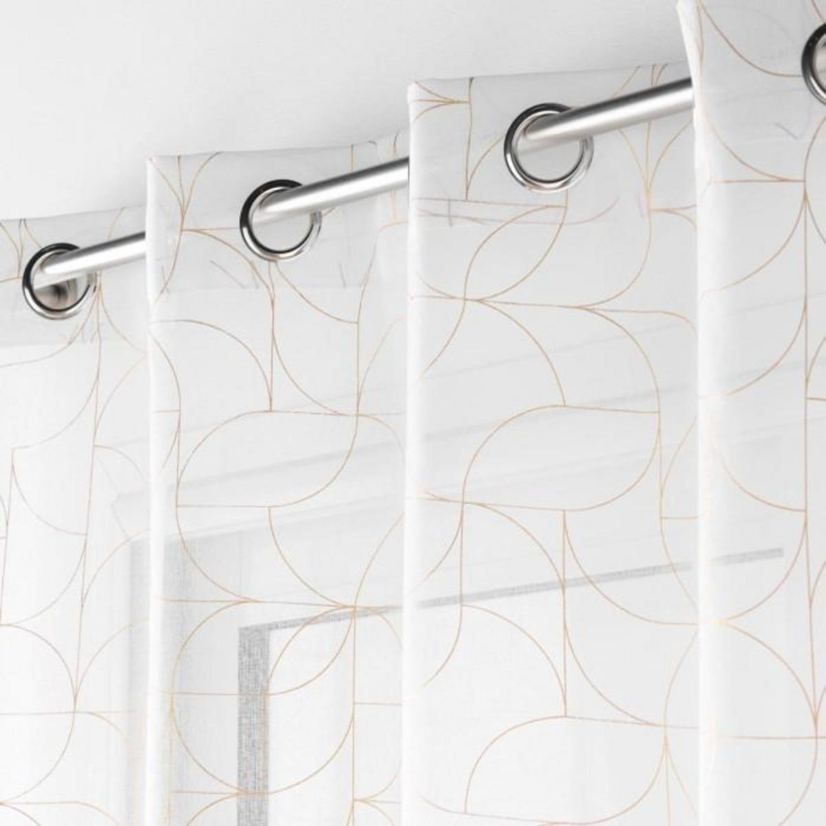 Paris Prix Rideau Voilage à Œillets  Louxor  140x280cm Blanc