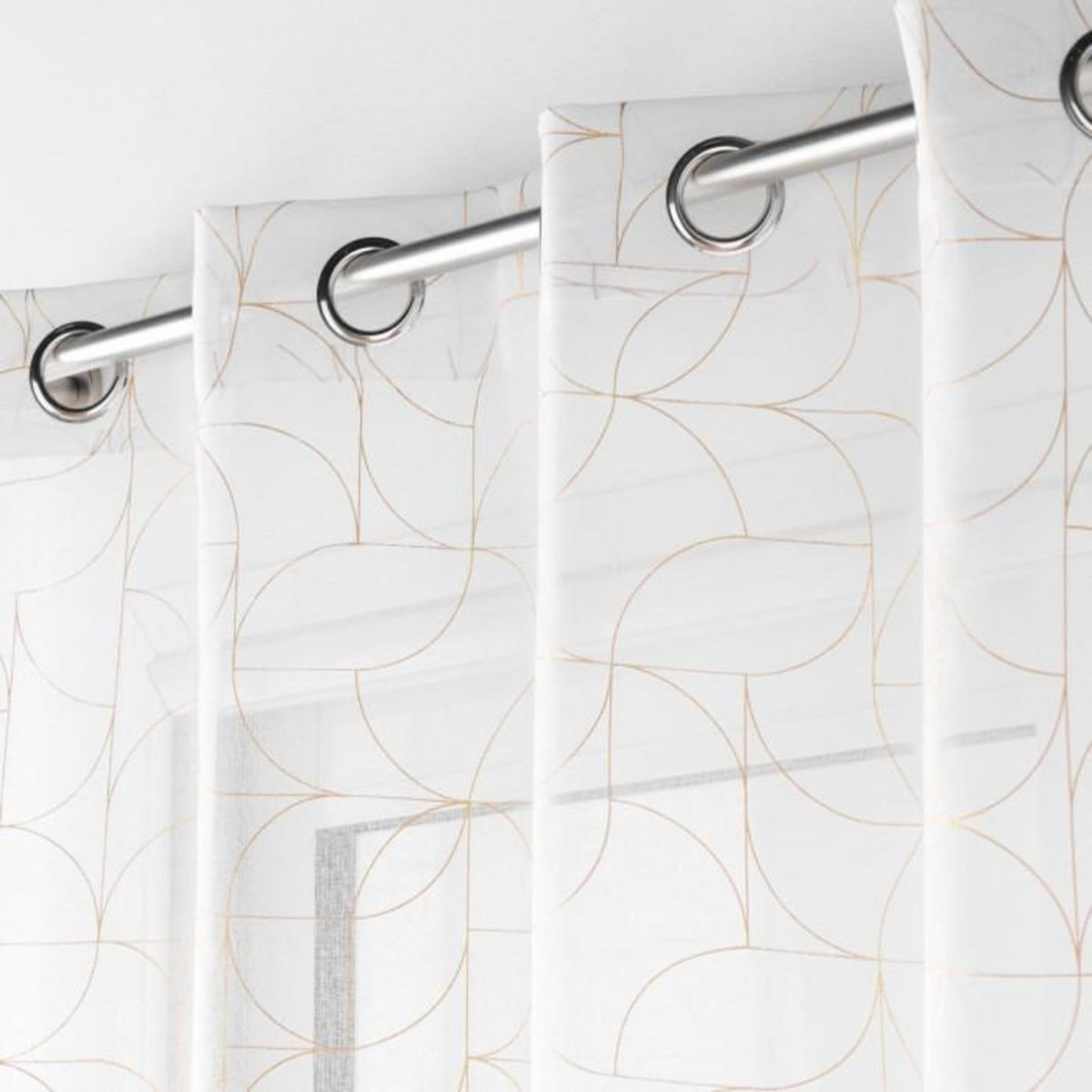 Paris Prix Rideau Voilage à Œillets  Louxor  140x280cm Blanc