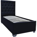 Habitat et Jardin Lit simple avec coffre  Tino  - 90 × 190 cm - Noir