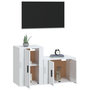 Voir la diapositive 3 : VIDAXL Ensemble de meubles TV 2 pcs blanc brillant bois d'ingenierie