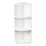 Voir la diapositive 1 : Paris Prix Étagère d'Angle 3 Niveaux  Jake  110cm Blanc