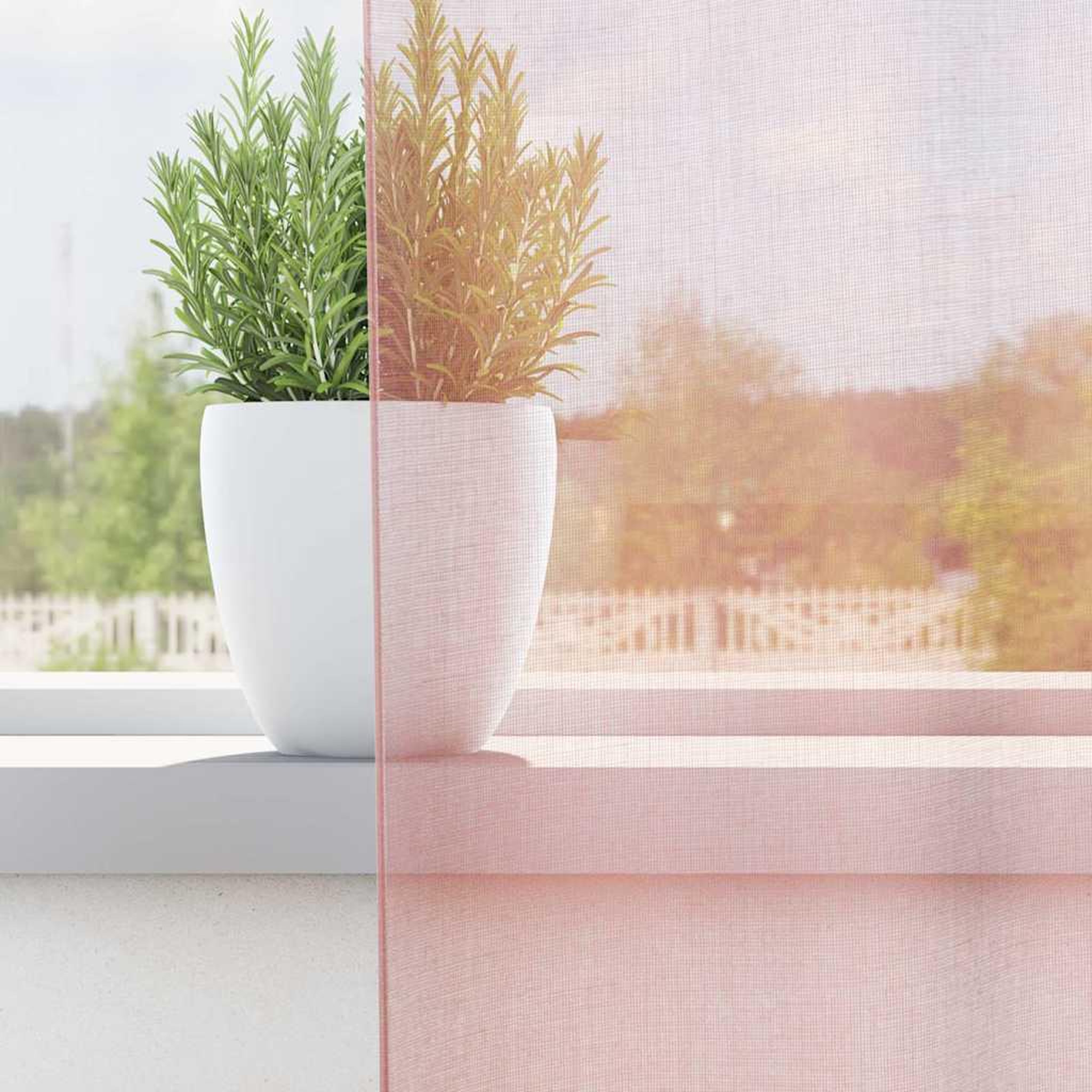 Voir la diapositive 3 : VIDAXL Rideaux en voile avec œillets 2 pcs rose clair 140x175 cm