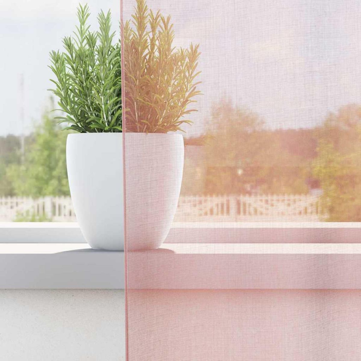 VIDAXL Rideaux en voile avec œillets 2 pcs rose clair 140x175 cm