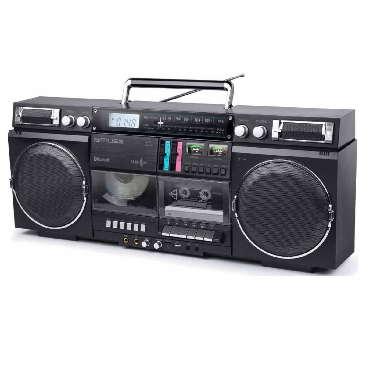 Muse Radio-cassette cd avec bluetooth noir - M-380GB