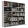 Voir la diapositive 3 : VIDAXL Armoire a CD Gris beton 102x23x89,5 cm Bois d'ingenierie
