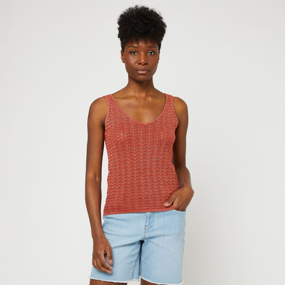 INEXTENSO Pull rouge femme