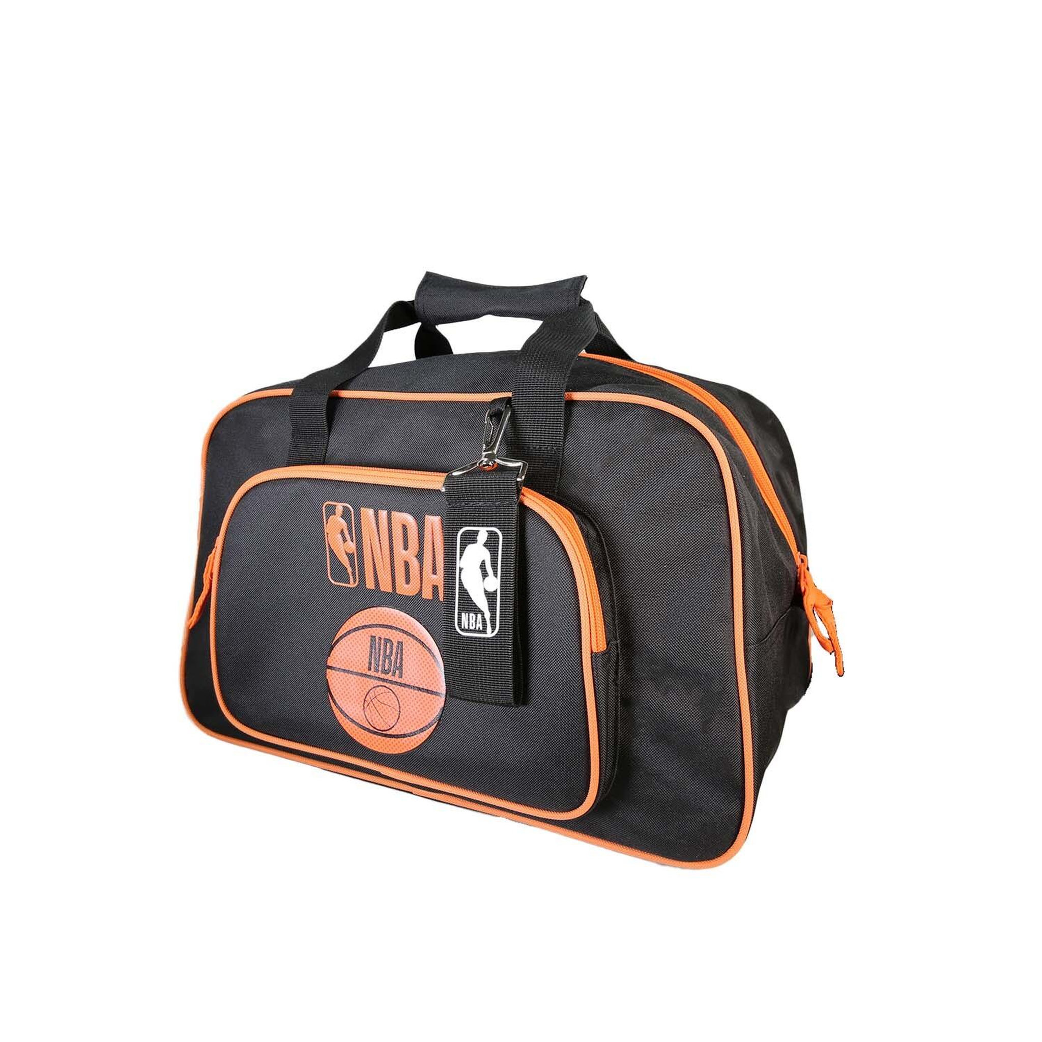 Voir la diapositive 2 : Bagtrotter NBA - Sac de sport enfant - Noir / Orange - Garçon - 1 compartiment