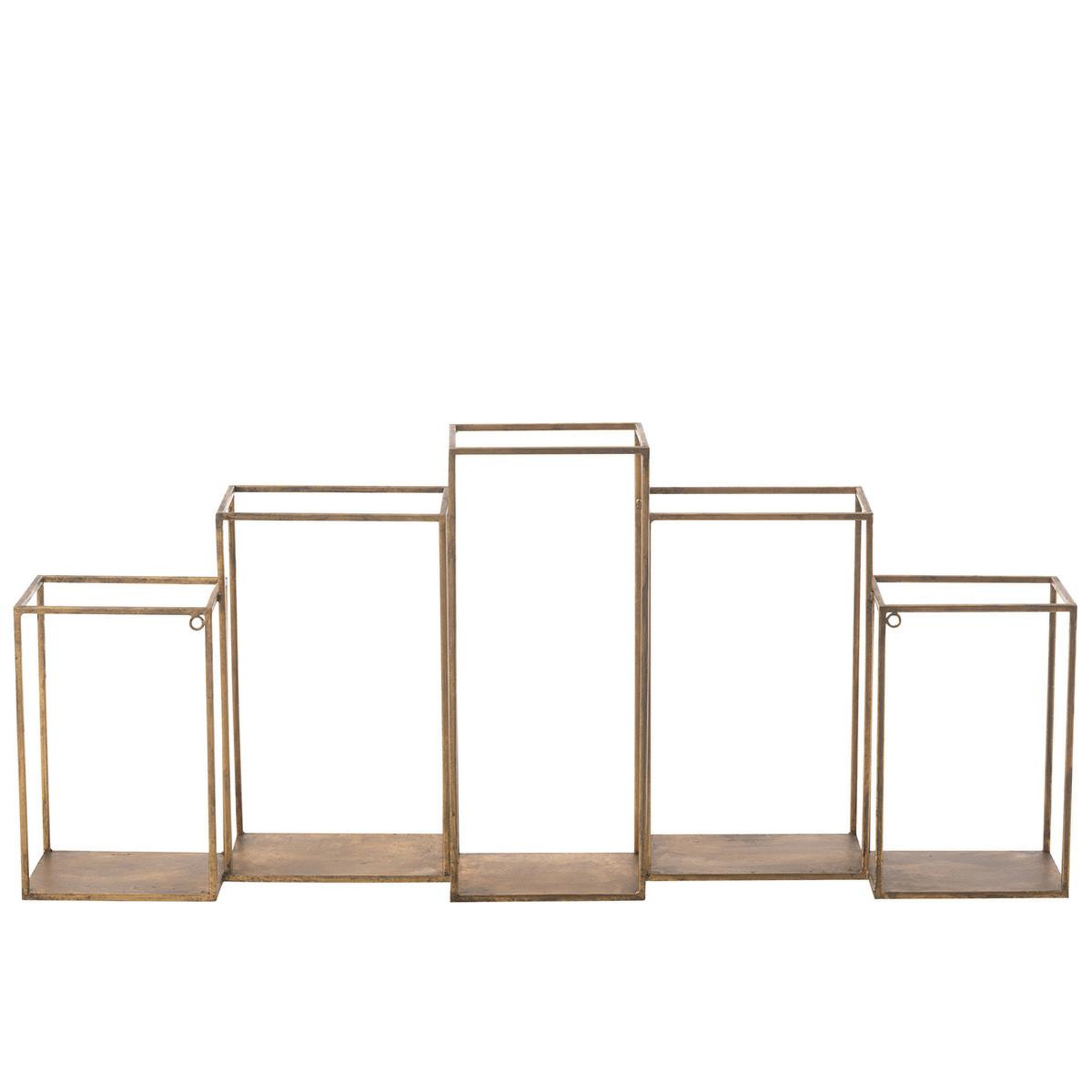 Voir la diapositive 3 : J-LINE Étagère design en métal  multiple  93cm or