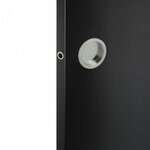 CENTRALE BRICO Kit de poignées porte coulissante ronde zamak nickelé, gris