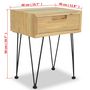 Voir la diapositive 6 : VIDAXL Table de chevet 40x30x50 cm Teck