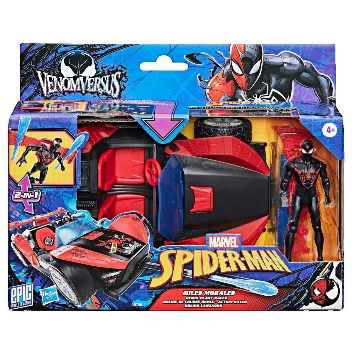 Marvel Bolide de course Marvel Bolide de course Remix rouge et noir