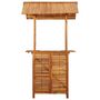 Voir la diapositive 4 : VIDAXL Table de bar d'exterieur avec toit 113x106x217 cm Bois d'acacia