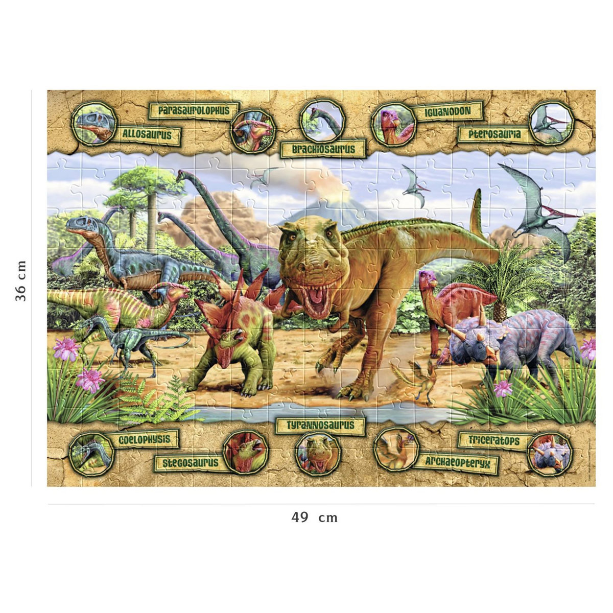 RAVENSBURGER Puzzle Nathan 150 pièces - Les espèces de dinosaures