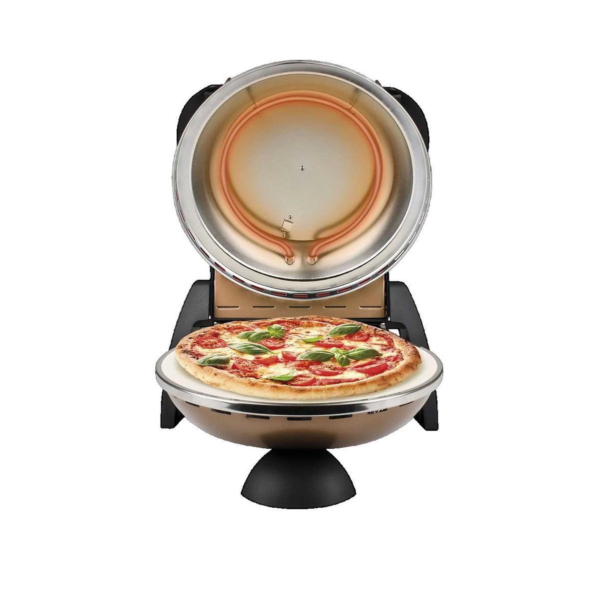 Voir la diapositive 2 : FERRARI Four à pizza électrique G3 Ferrari Delizia cuivre et noir