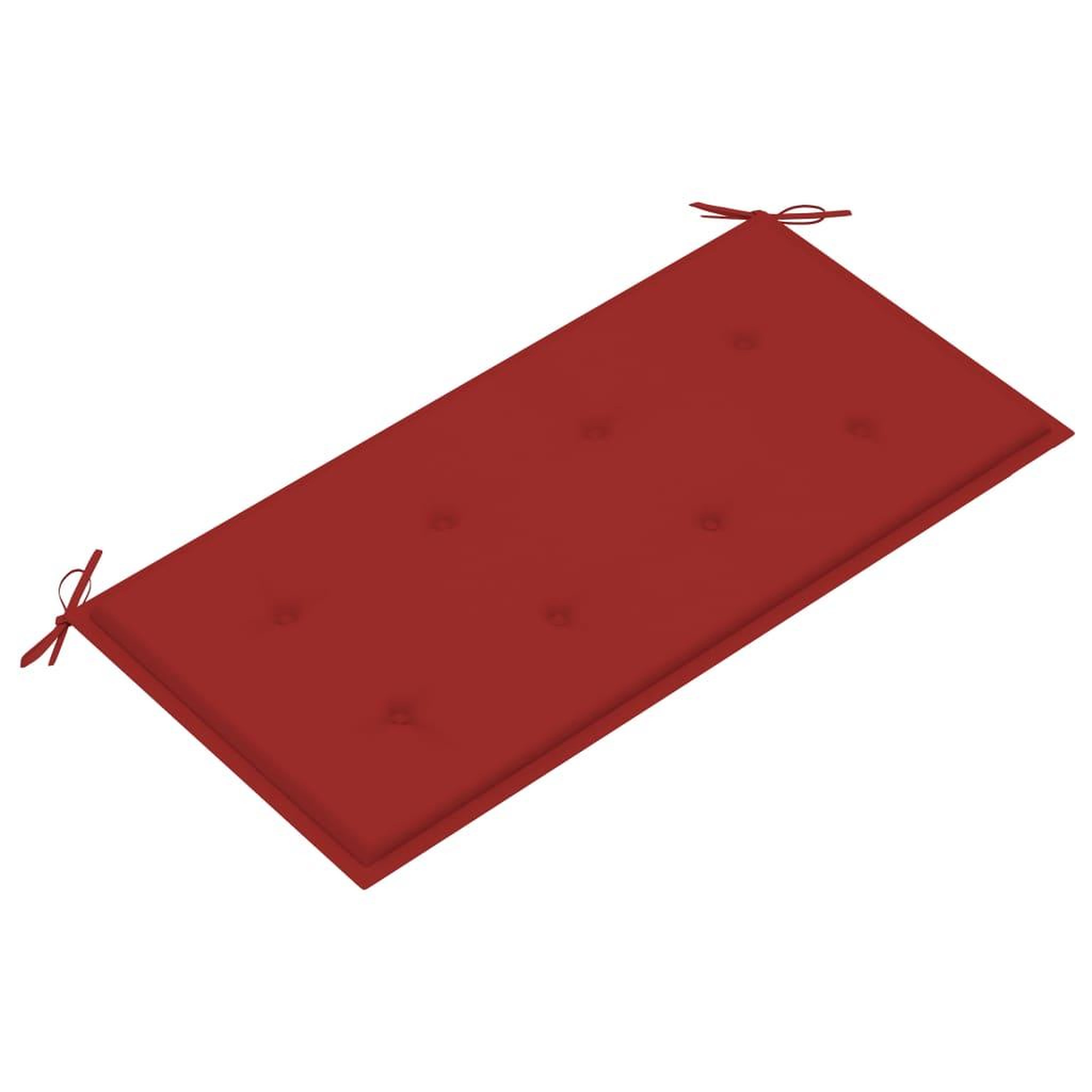 Voir la diapositive 5 : VIDAXL Banc de jardin avec coussin rouge 112 cm Bois de teck massif