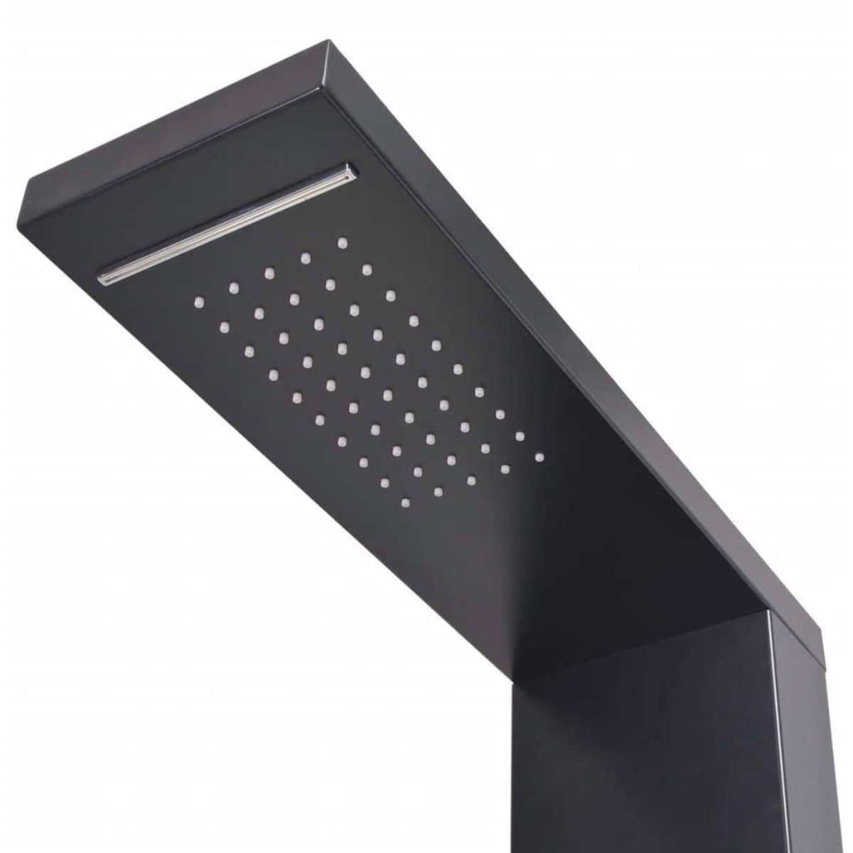 VIDAXL Systeme de panneau de douche Aluminium Mat Noir