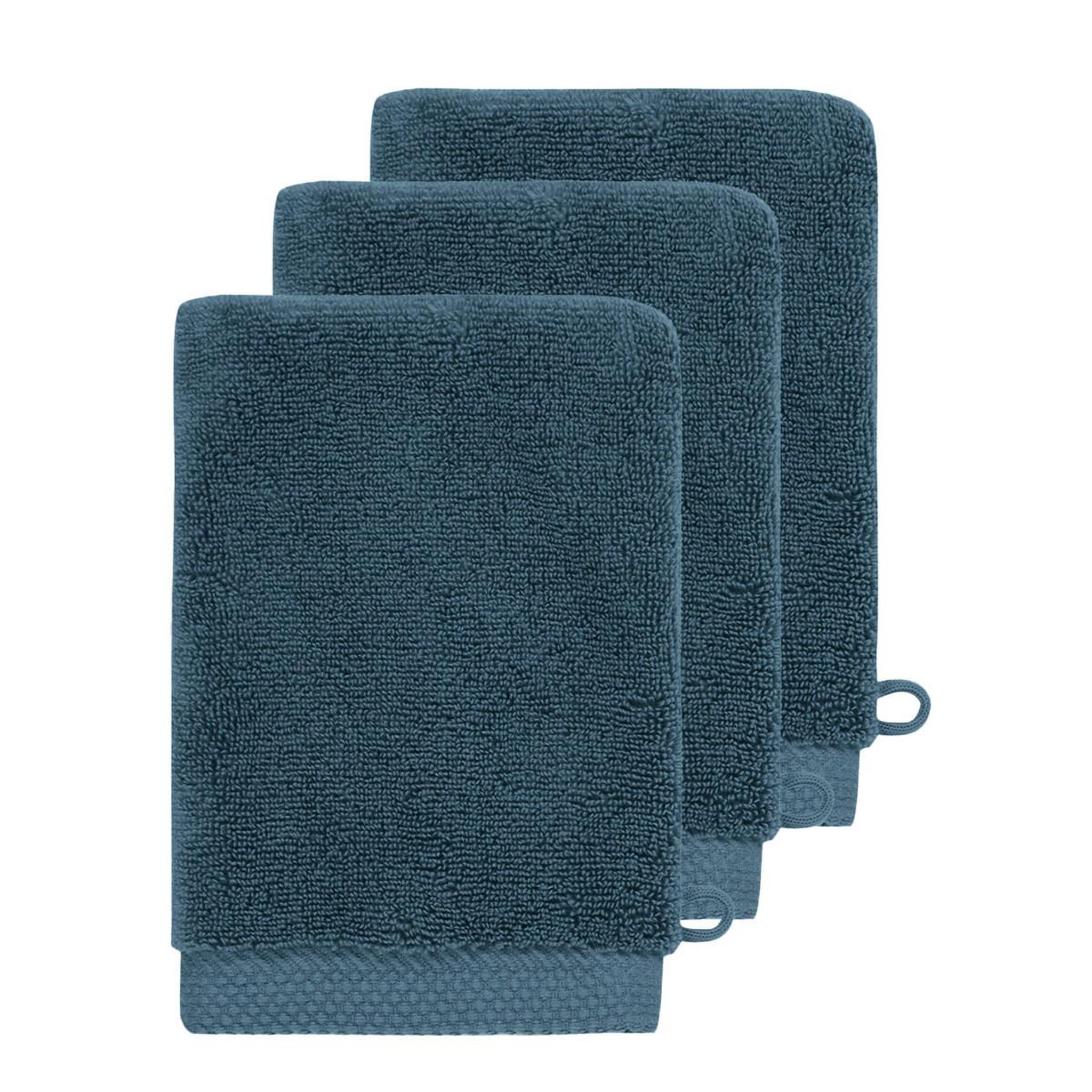Voir la diapositive 1 : Sensei Maison 3 gants de toilette Zéro Twist 560 g/m² SENSOFT - 16x22 cm