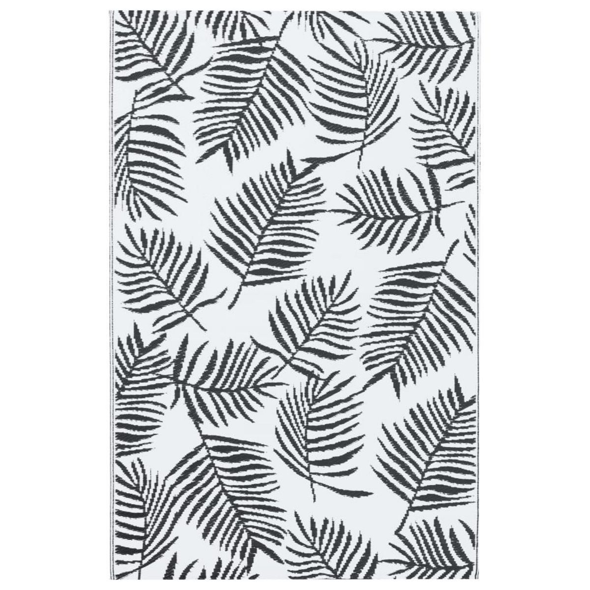 VIDAXL Tapis d'exterieur ARAKIL Blanc et noir 190x290 cm PP