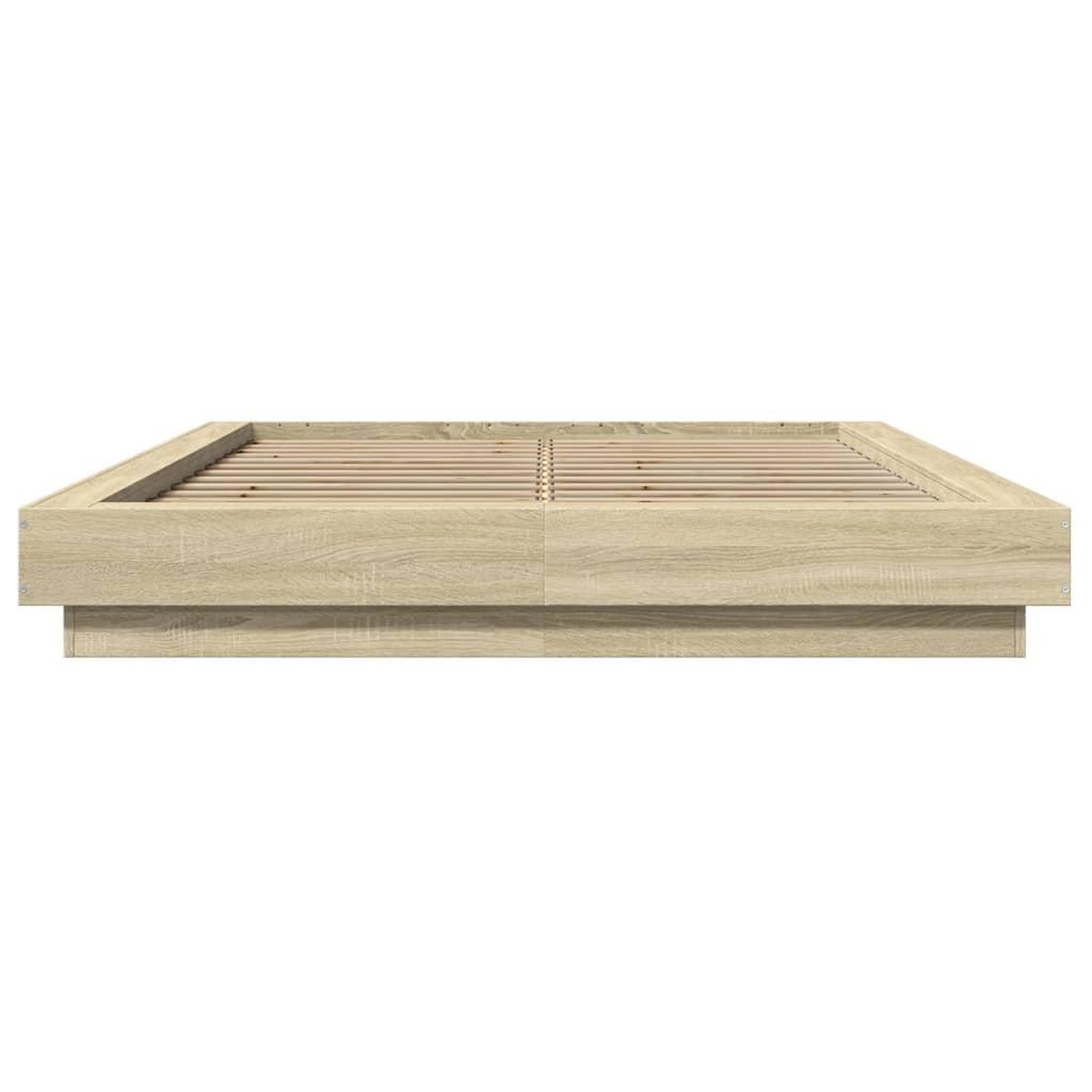 Voir la diapositive 4 : VIDAXL Cadre de lit sans matelas chene sonoma 140x200 cm