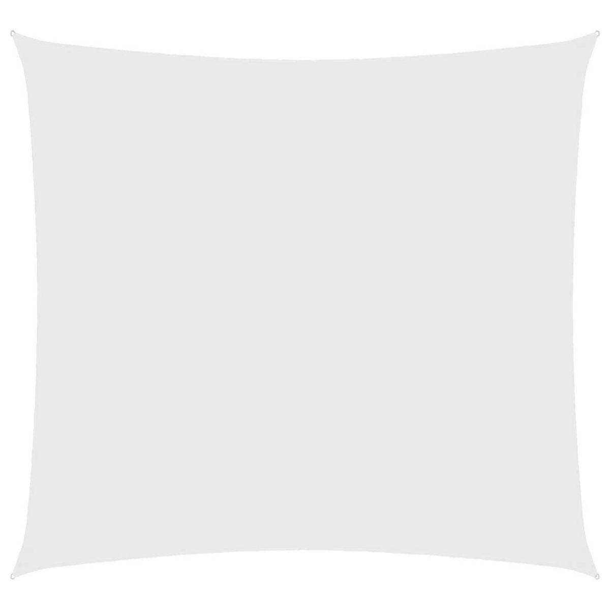 VIDAXL Voile de parasol tissu oxford carre 4x4 m blanc