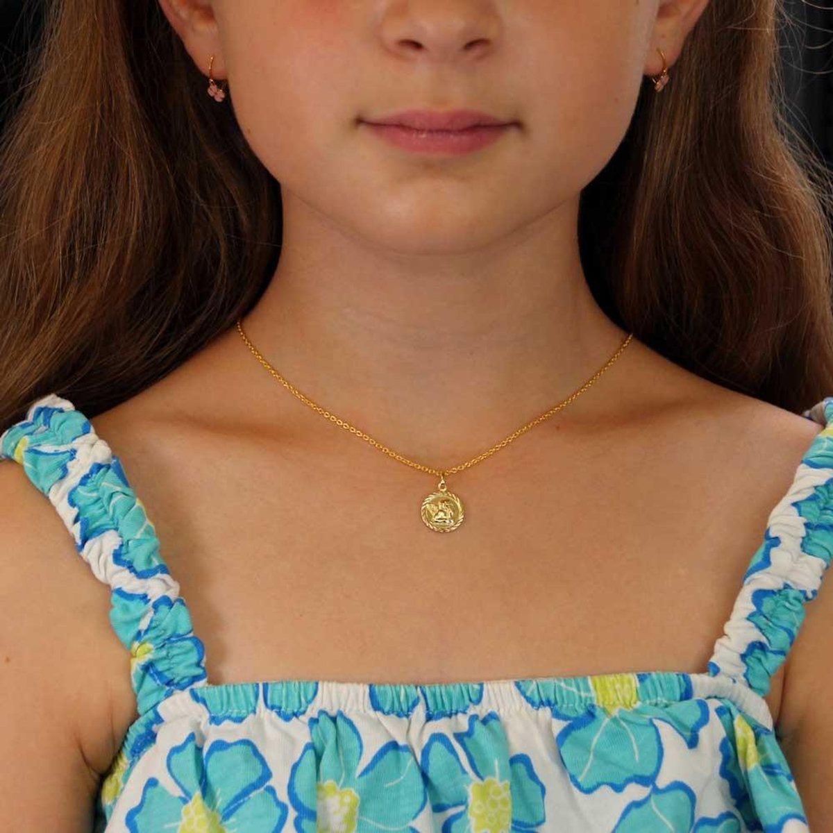 L'ATELIER D'AZUR Médaille Ange Or 18 Carats 750/000 Jaune - Chaîne Dorée