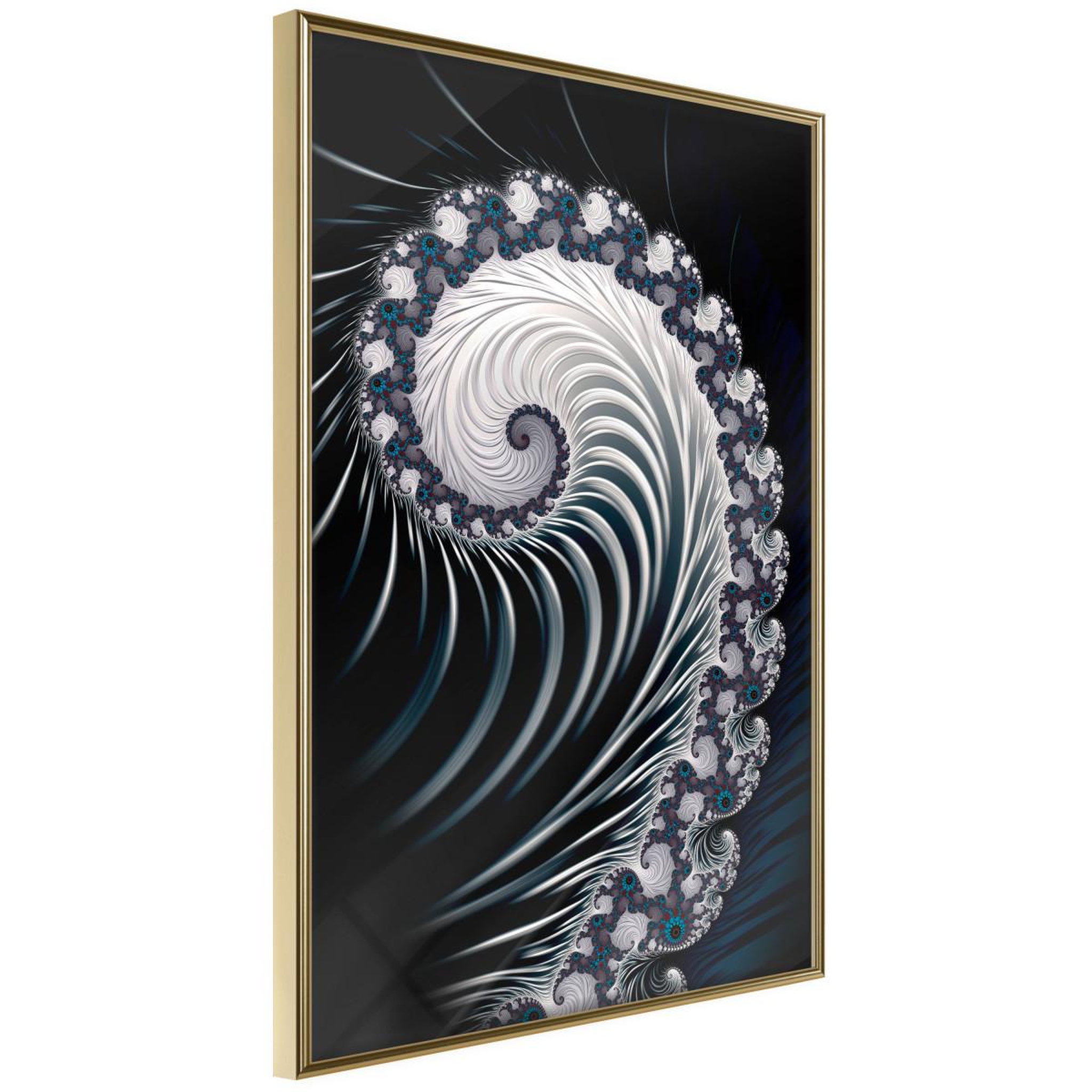 Voir la diapositive 1 : Paris Prix Affiche murale encadrée  fractal spiral negative
