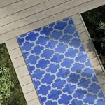 VIDAXL Tapis d'exterieur ARAKIL bleu 80x150 cm PP