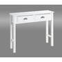 Voir la diapositive 2 : Paris Prix Console 2 Tiroirs  Lavido  100cm Blanc Laqué