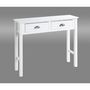 Voir la diapositive 2 : Paris Prix Console 2 Tiroirs  Lavido  100cm Blanc Laqué
