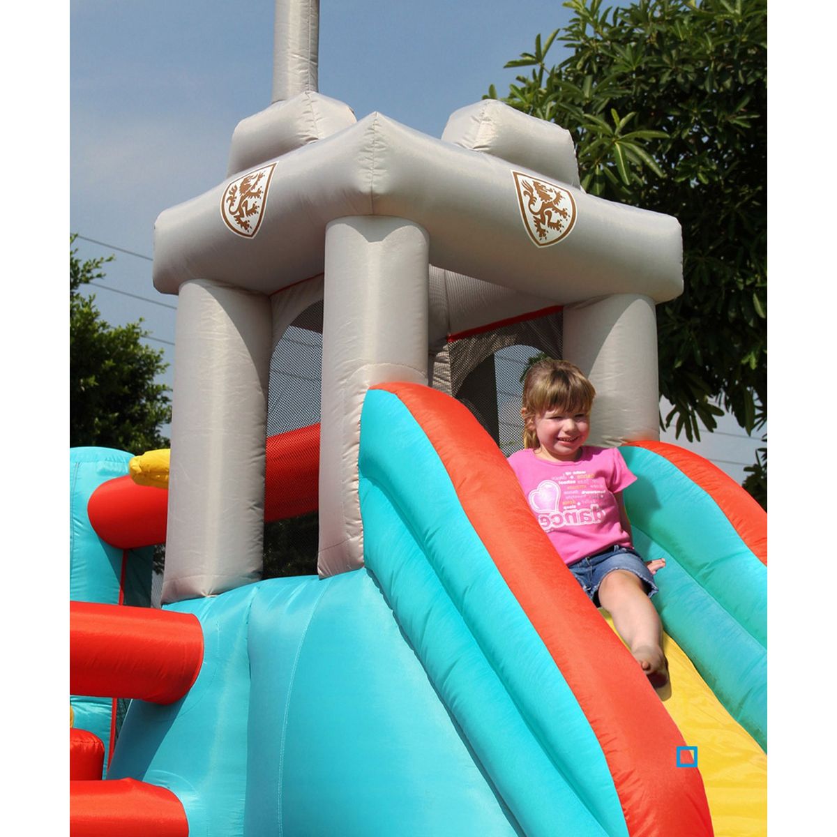 HAPPY HOP Château médiéval gonflable 13 en 1