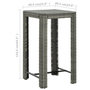 Voir la diapositive 6 : VIDAXL Ensemble de bar de jardin 5 pcs et coussins Resine tressee Gris