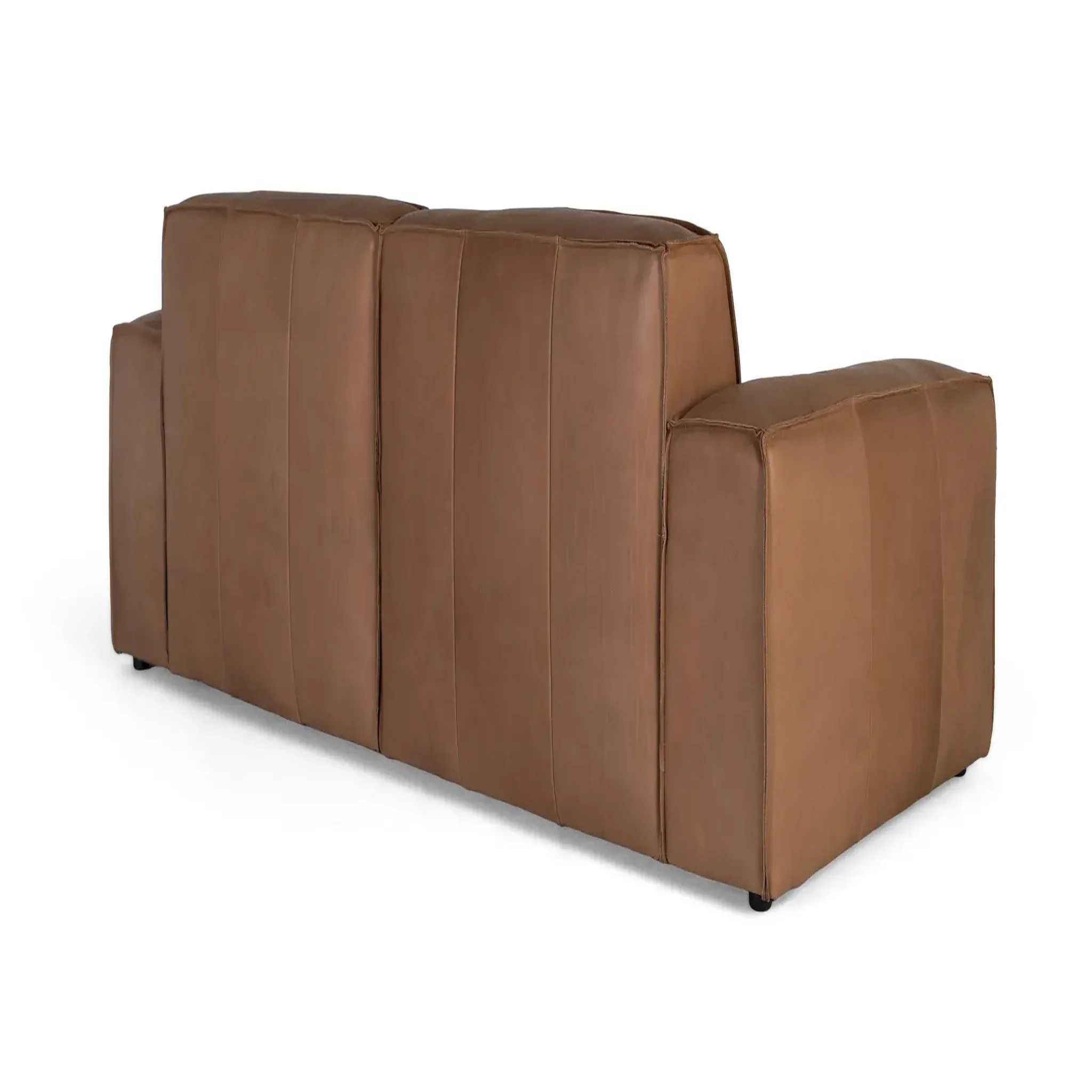 Voir la diapositive 2 : GINER Y COLOMER SL Canapé en cuir naturel, structure en bois 224cm style moderne contemporain