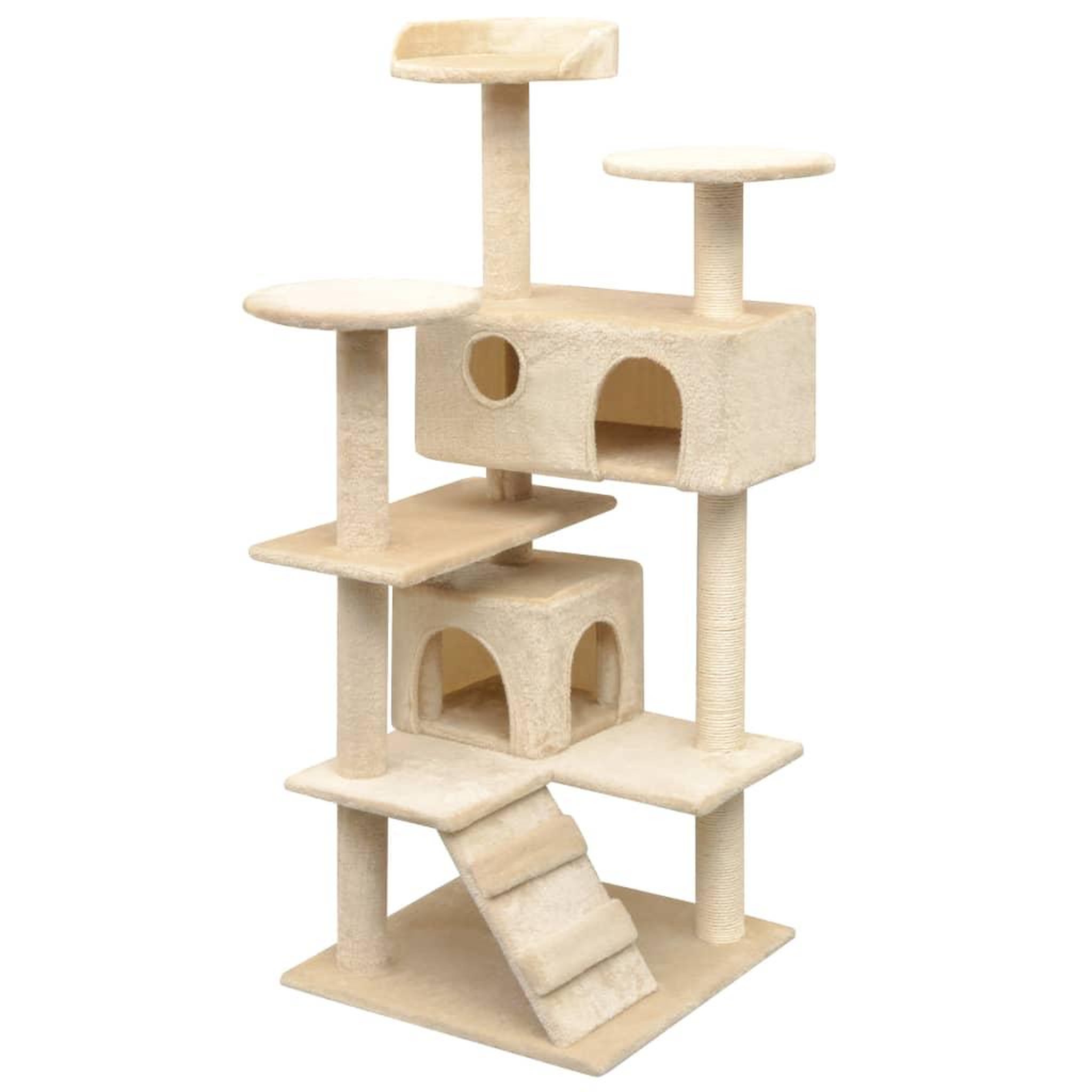 Voir la diapositive 1 : VIDAXL Arbre a chat avec griffoirs en sisal 125 cm Beige