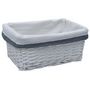Voir la diapositive 4 : VIDAXL Ensemble de paniers gigognes 3 pcs Blanc Saule