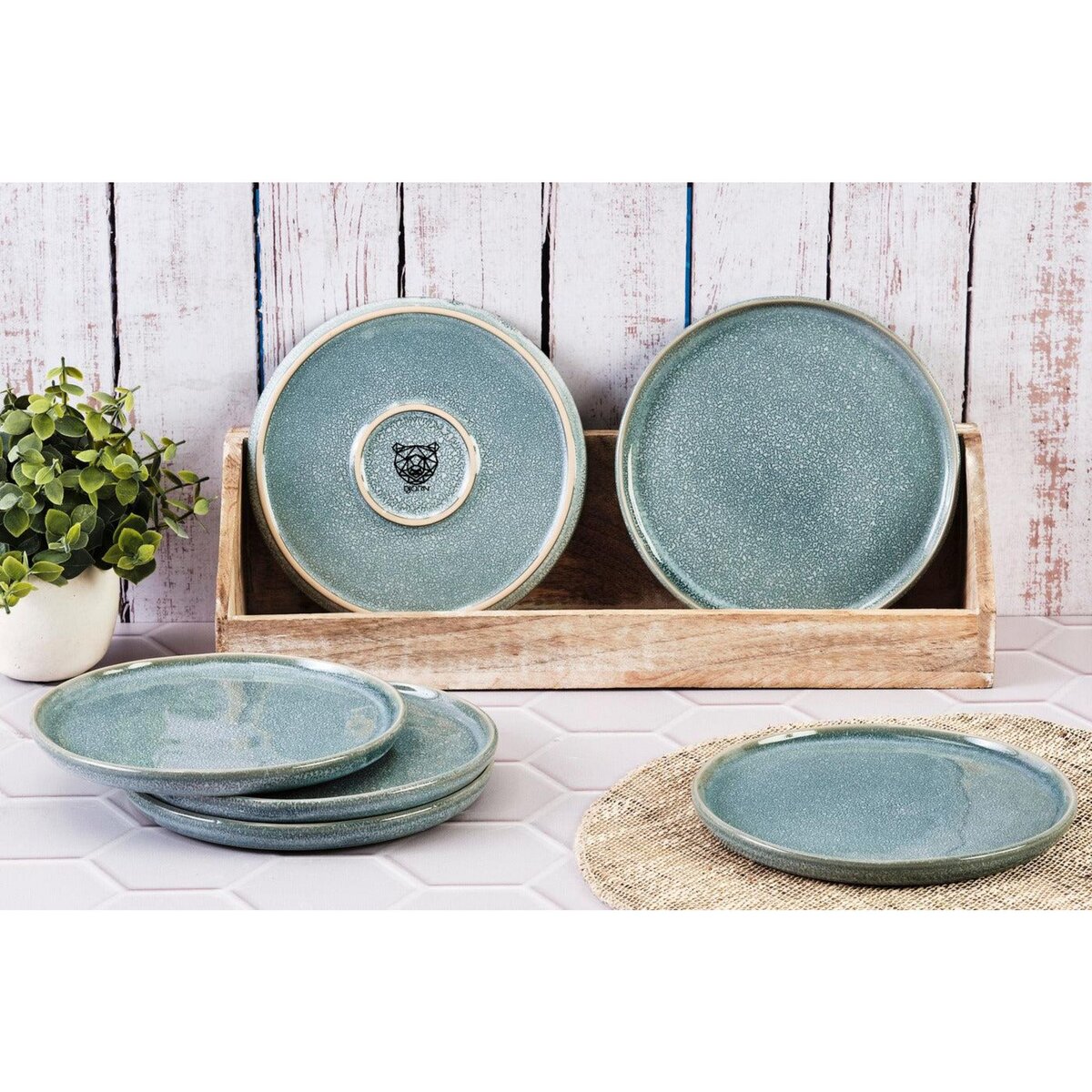 BJORN Assiette MAGMA Ø20cm - 6 pièces - Cobalt