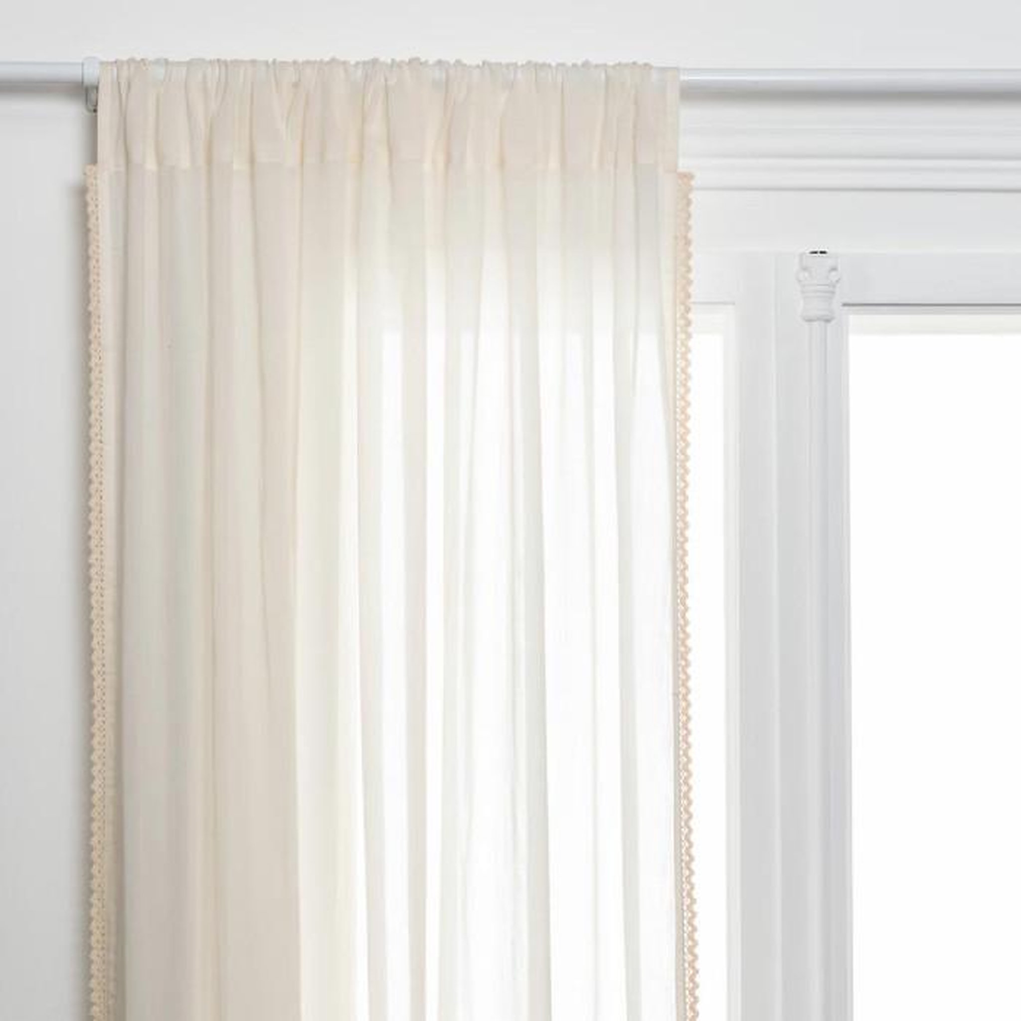 Voir la diapositive 1 : ATMOSPHERA Rideau Voilage Dentelle  Little Cottage  140x240cm Blanc