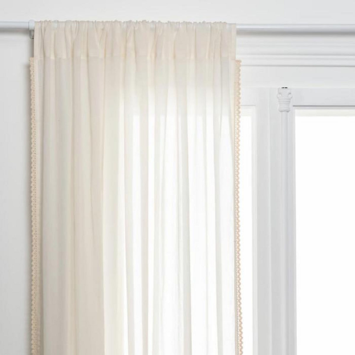 ATMOSPHERA Rideau Voilage Dentelle  Little Cottage  140x240cm Blanc