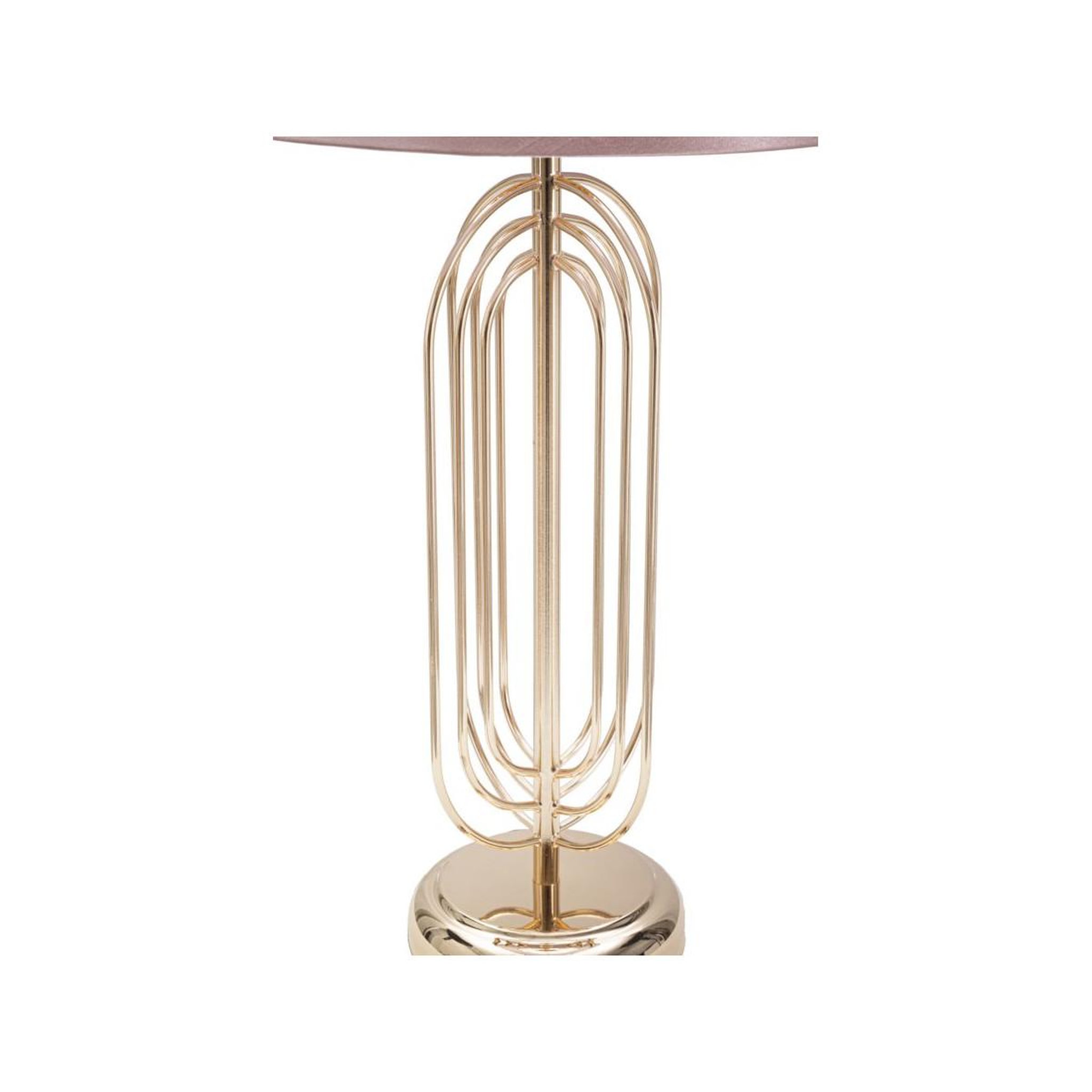Voir la diapositive 3 : Paris Prix Lampe à poser design en métal  krista  55cm rose & or