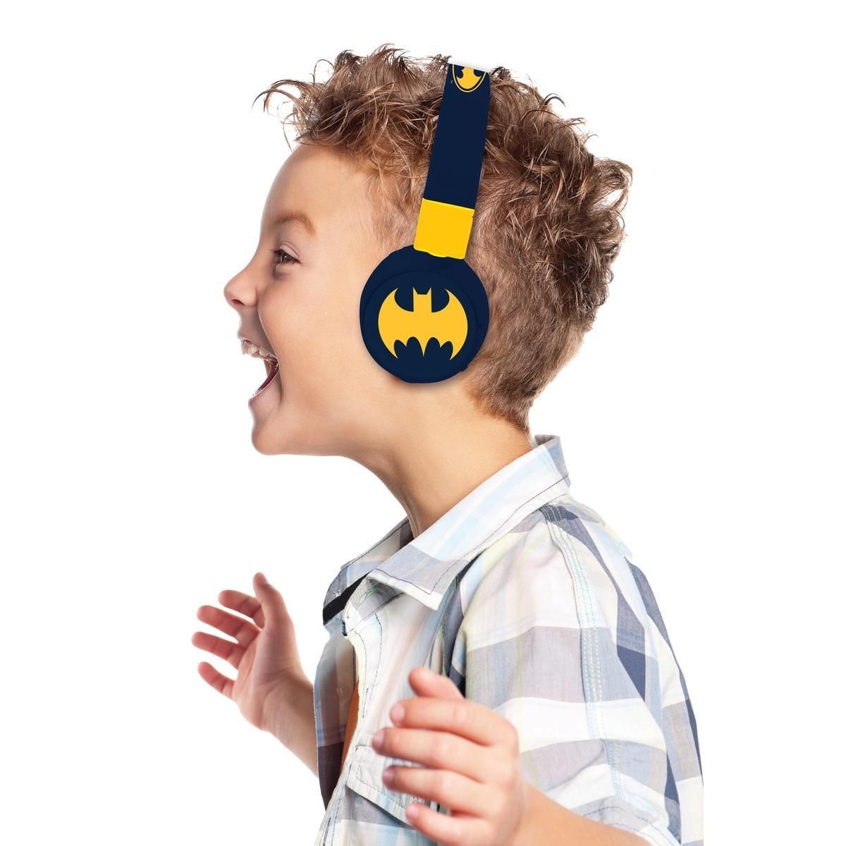 Lexibook Casque 2 en 1 Batman Bluetooth et Filaire avec limitation de son