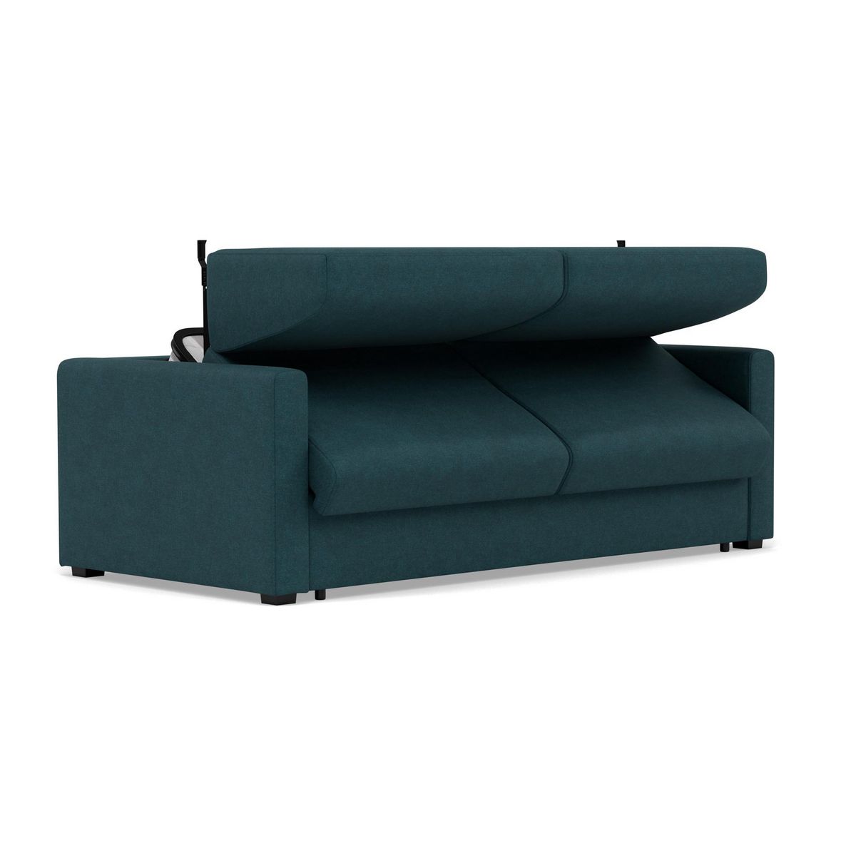 BEST MOBILIER Julia - canapé 3 places convertible express couchage quotidien 140 cm matelas 18 cm en tissu